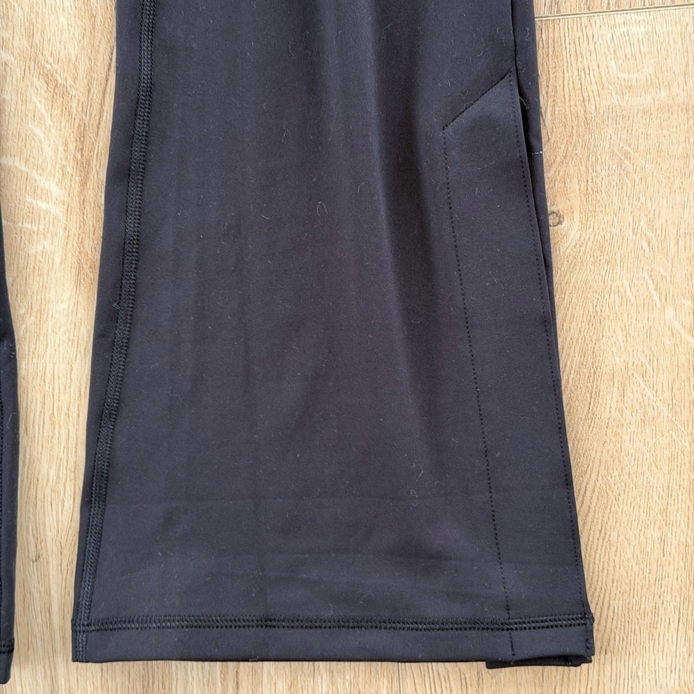 NWT 90 Degree by Reflex Black Flare Leggings Open Bottom High Rise Size L - Picture 3 of 5